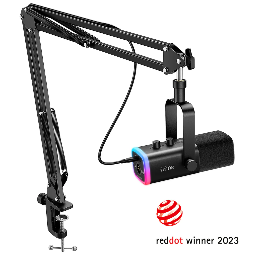Fifine Ampligame AM8 RGB USB, XLR Dynamic Mic With Touch-mute Fifine Ampligame AM8 RGB USB, XLR Dynamic Mic With Touch-mute